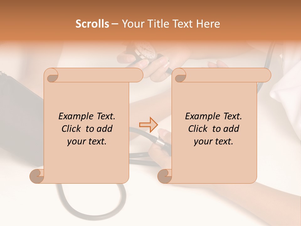 Patient Is Being Observed By Doctor - Measuring Blood Pressure PowerPoint Template