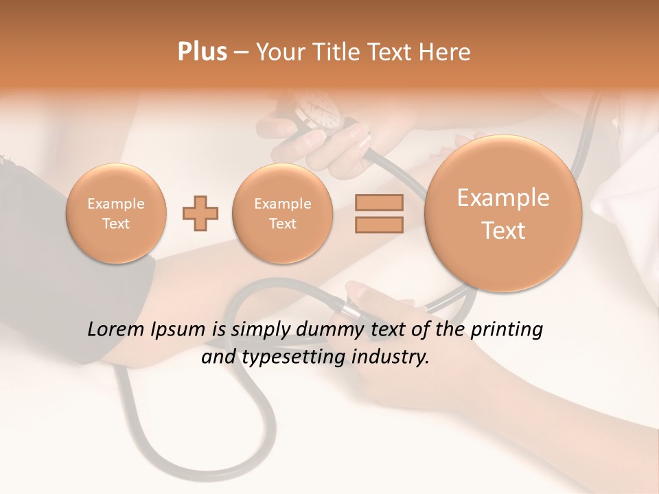 Patient Is Being Observed By Doctor - Measuring Blood Pressure PowerPoint Template
