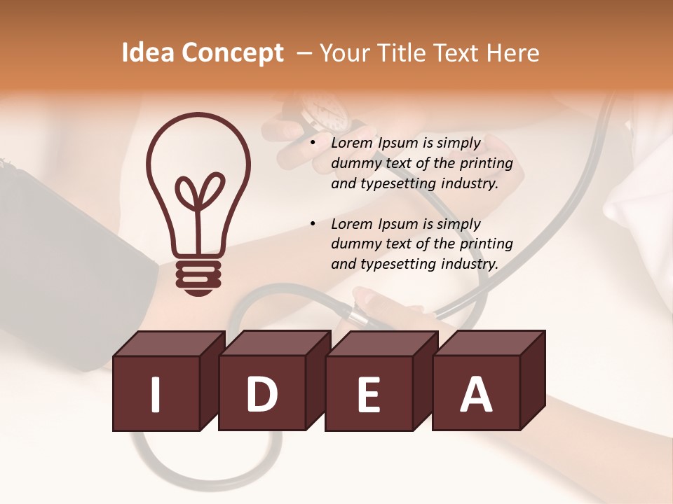 Patient Is Being Observed By Doctor - Measuring Blood Pressure PowerPoint Template