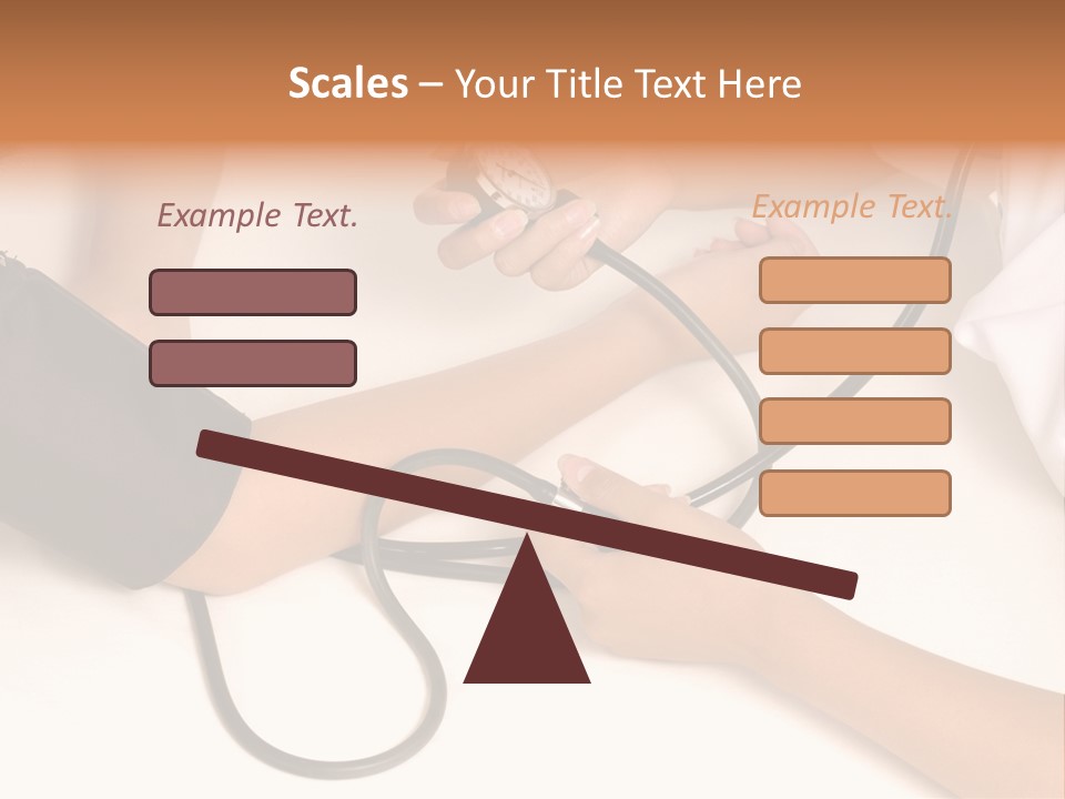 Patient Is Being Observed By Doctor - Measuring Blood Pressure PowerPoint Template