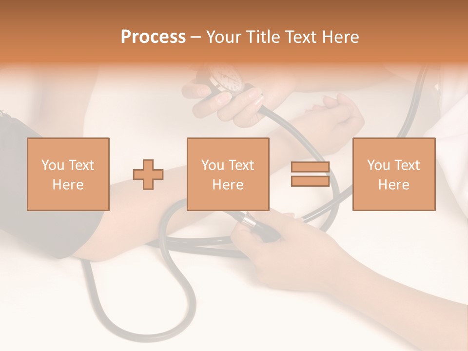 Patient Is Being Observed By Doctor - Measuring Blood Pressure PowerPoint Template