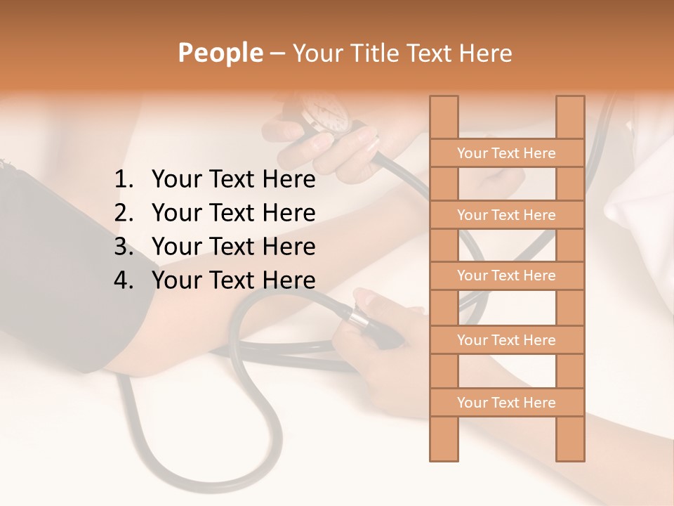 Patient Is Being Observed By Doctor - Measuring Blood Pressure PowerPoint Template