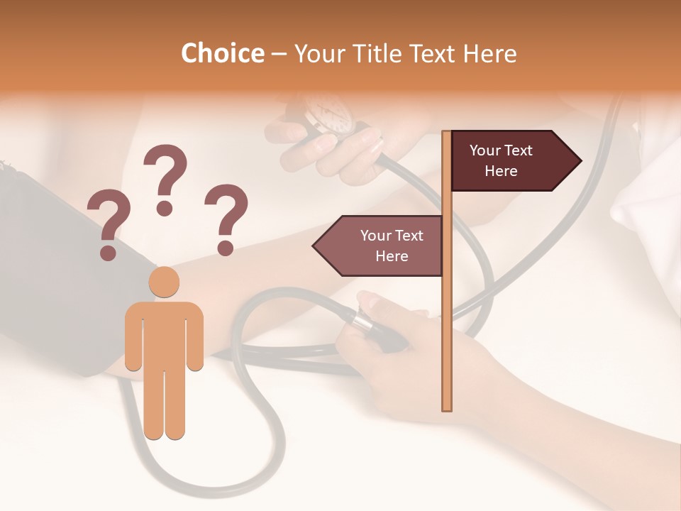 Patient Is Being Observed By Doctor - Measuring Blood Pressure PowerPoint Template