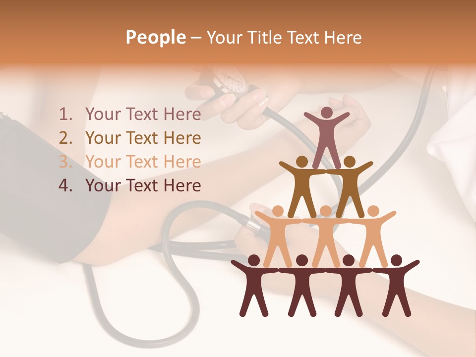 Patient Is Being Observed By Doctor - Measuring Blood Pressure PowerPoint Template