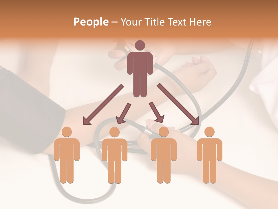 Patient Is Being Observed By Doctor - Measuring Blood Pressure PowerPoint Template
