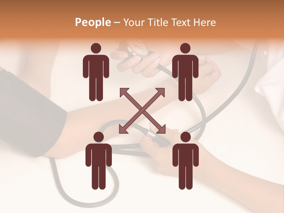 Patient Is Being Observed By Doctor - Measuring Blood Pressure PowerPoint Template
