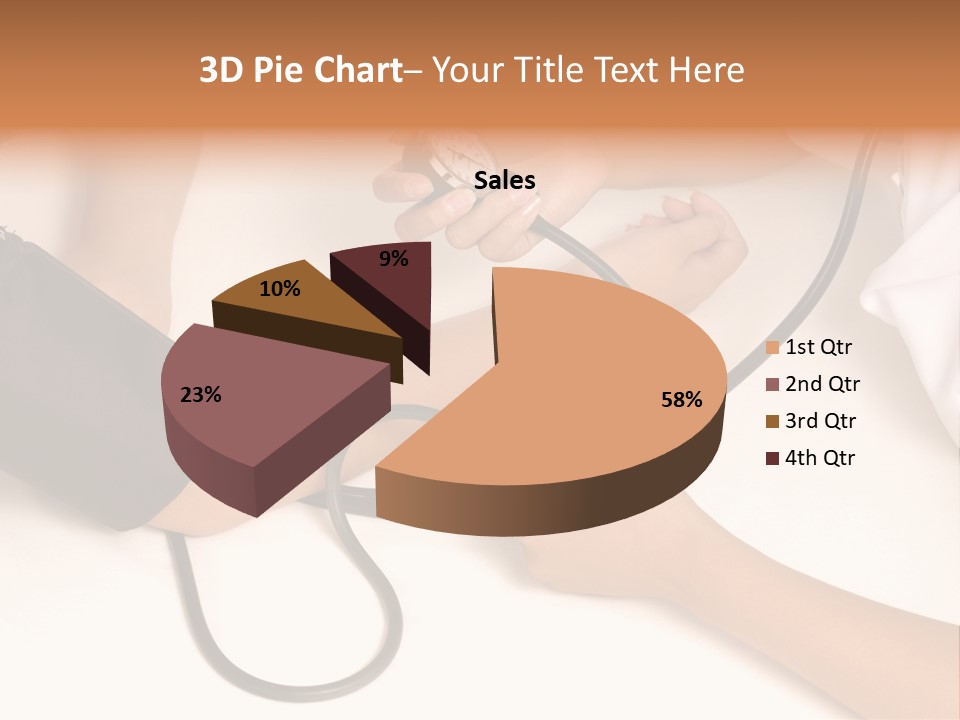Patient Is Being Observed By Doctor - Measuring Blood Pressure PowerPoint Template