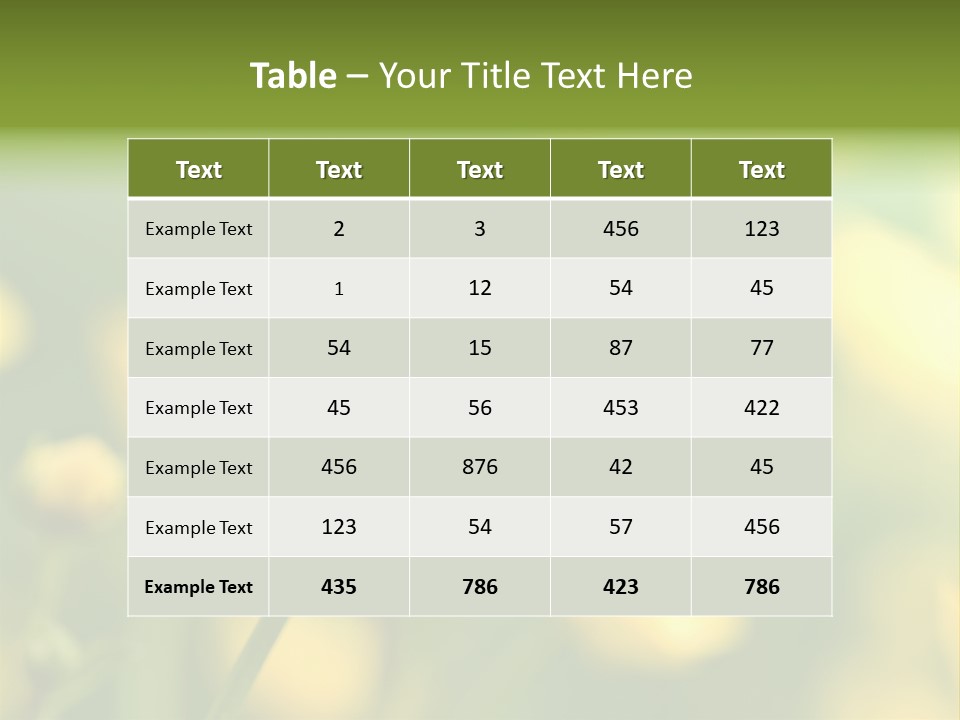 Field Flowers PowerPoint Template