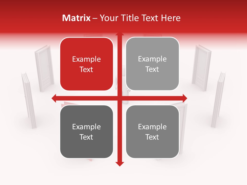 A Person Standing In Front Of A Group Of Doors PowerPoint Template