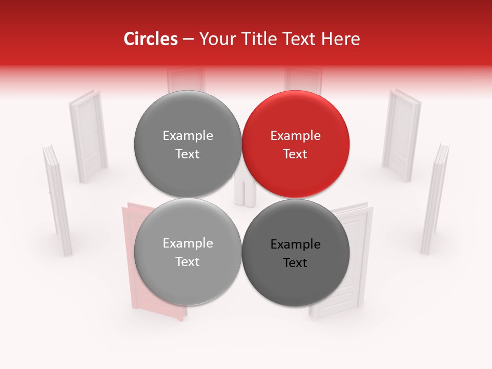 A Person Standing In Front Of A Group Of Doors PowerPoint Template