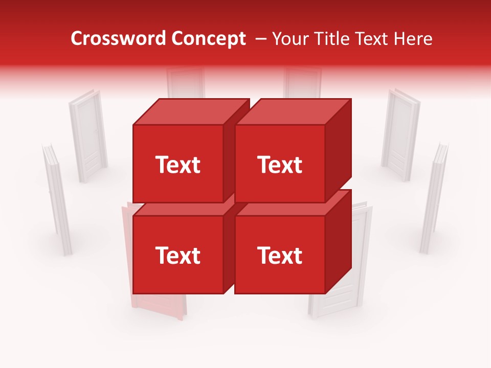 A Person Standing In Front Of A Group Of Doors PowerPoint Template