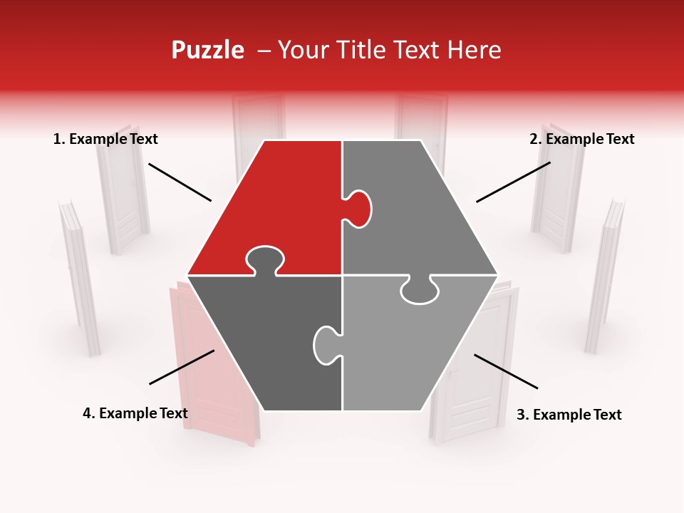 A Person Standing In Front Of A Group Of Doors PowerPoint Template