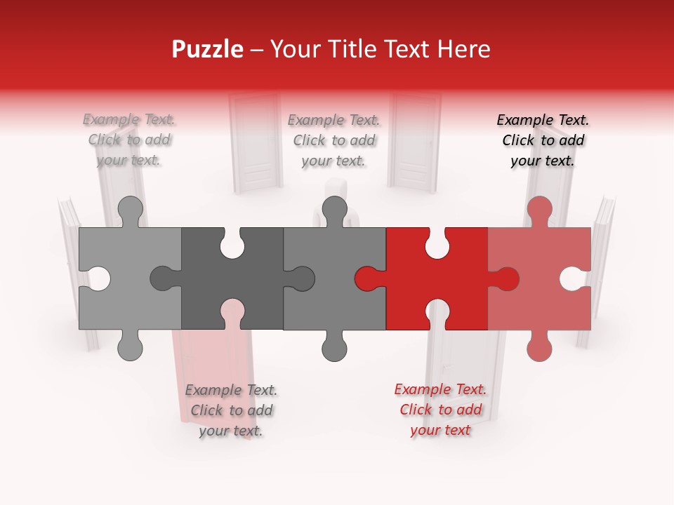 A Person Standing In Front Of A Group Of Doors PowerPoint Template