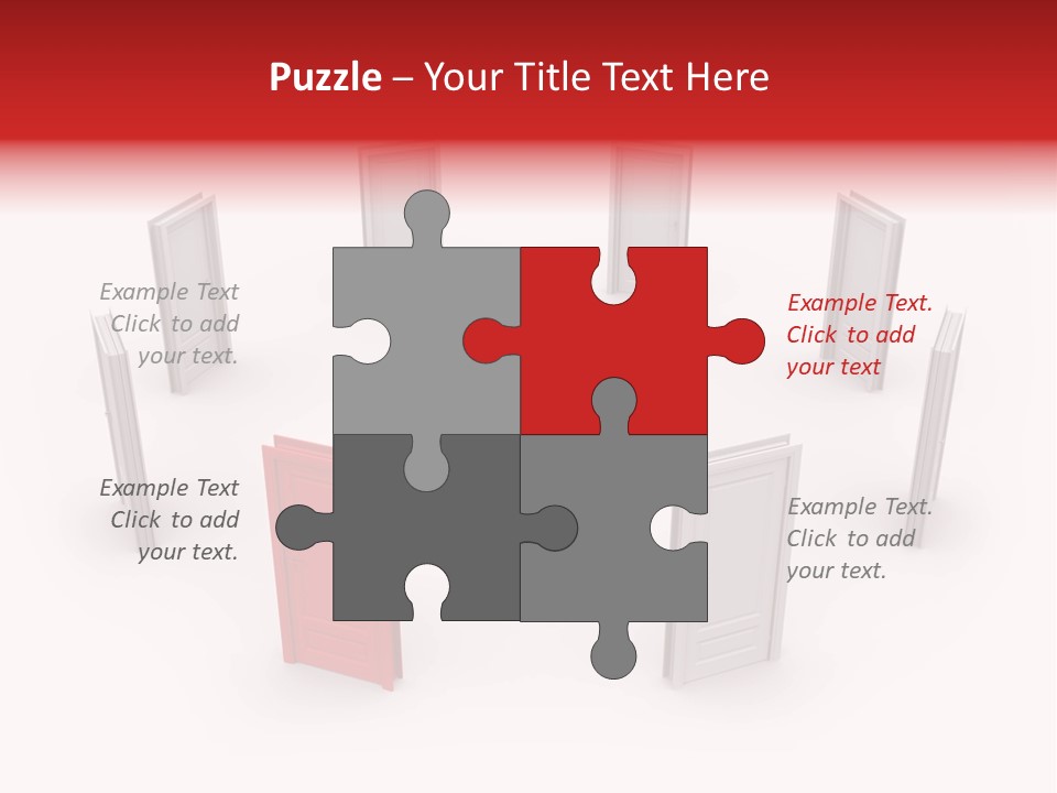 A Person Standing In Front Of A Group Of Doors PowerPoint Template