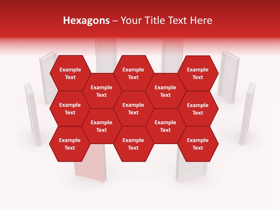 A Person Standing In Front Of A Group Of Doors PowerPoint Template