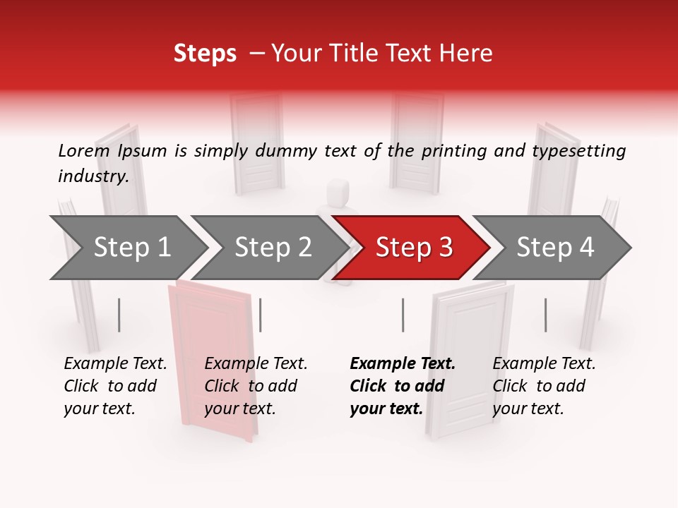 A Person Standing In Front Of A Group Of Doors PowerPoint Template