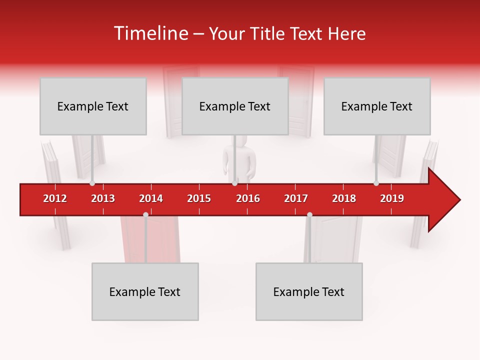 A Person Standing In Front Of A Group Of Doors PowerPoint Template