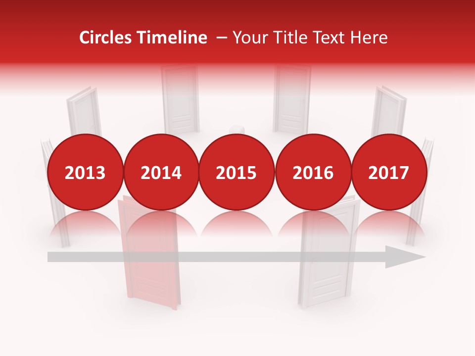 A Person Standing In Front Of A Group Of Doors PowerPoint Template