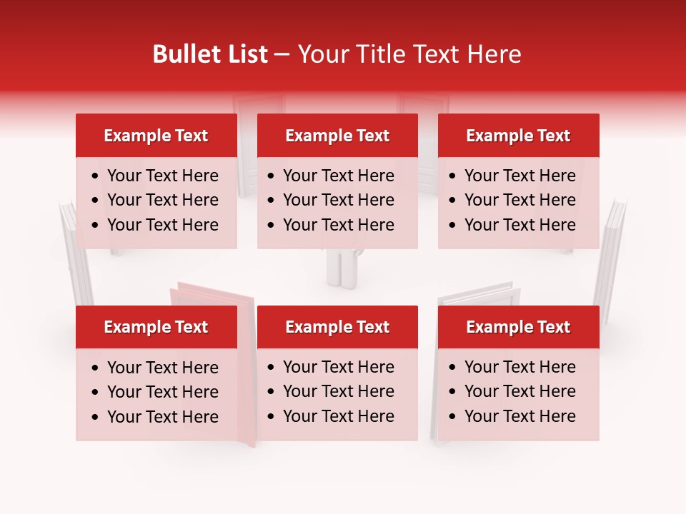 A Person Standing In Front Of A Group Of Doors PowerPoint Template