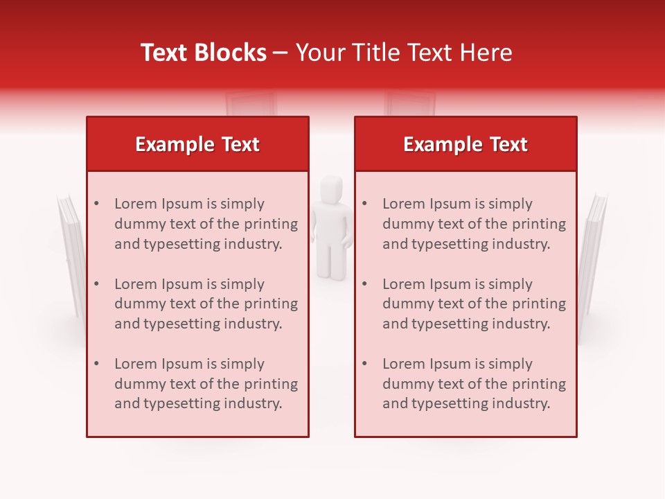 A Person Standing In Front Of A Group Of Doors PowerPoint Template