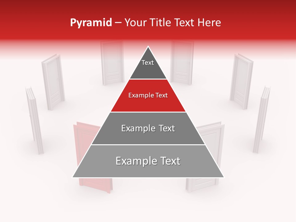 A Person Standing In Front Of A Group Of Doors PowerPoint Template