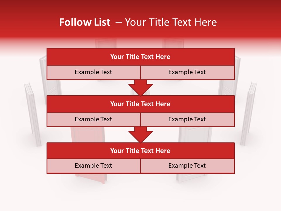 A Person Standing In Front Of A Group Of Doors PowerPoint Template