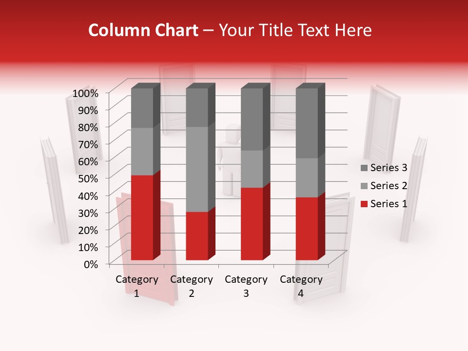 A Person Standing In Front Of A Group Of Doors PowerPoint Template