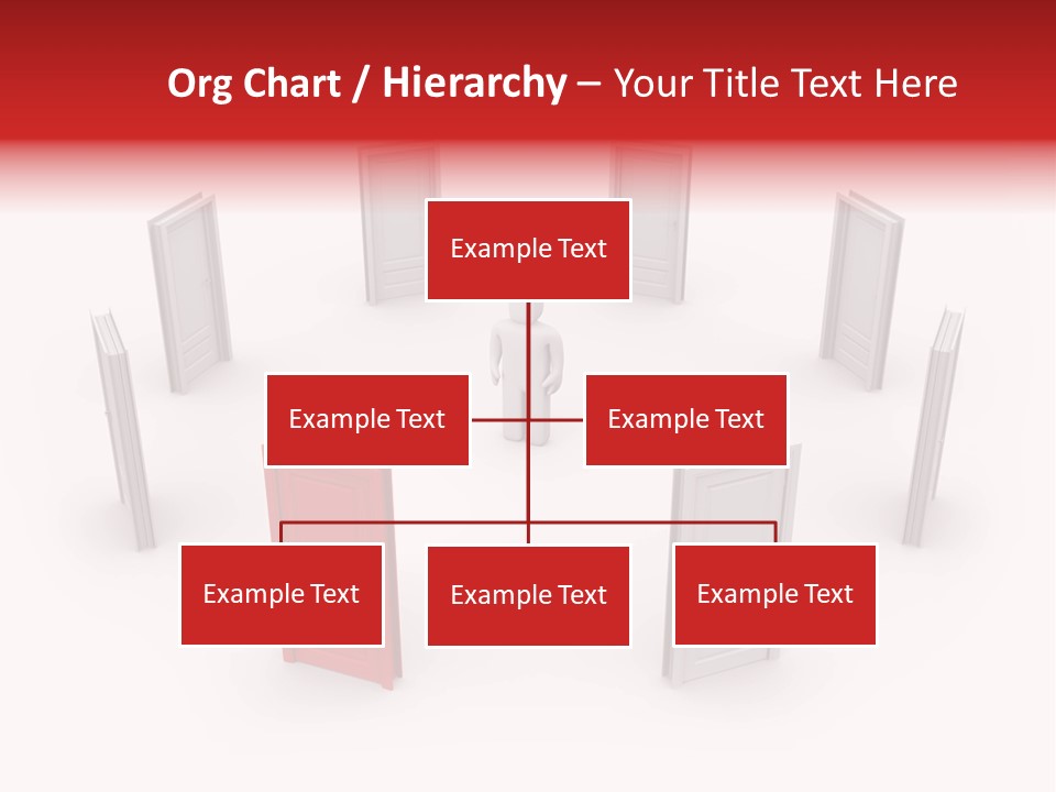 A Person Standing In Front Of A Group Of Doors PowerPoint Template