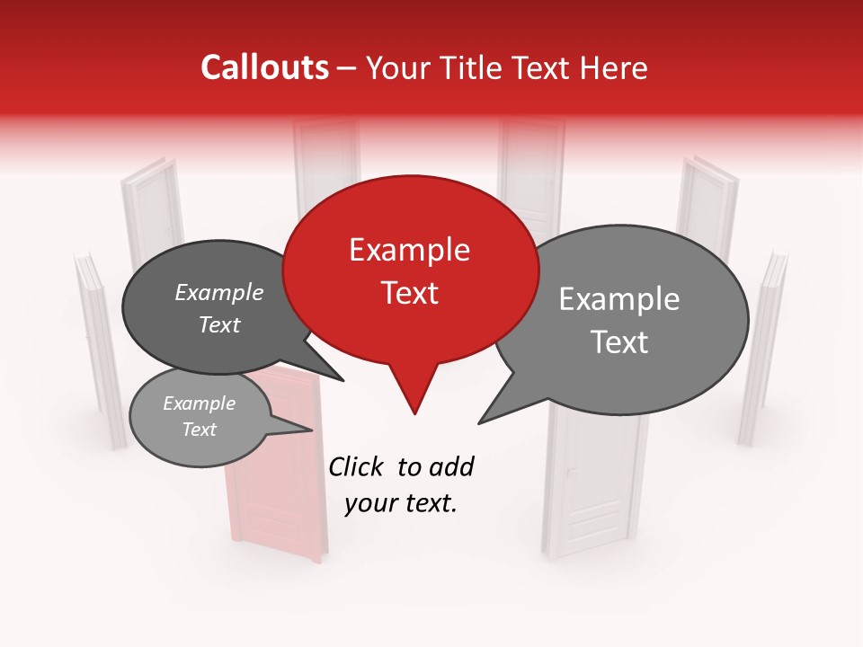 A Person Standing In Front Of A Group Of Doors PowerPoint Template