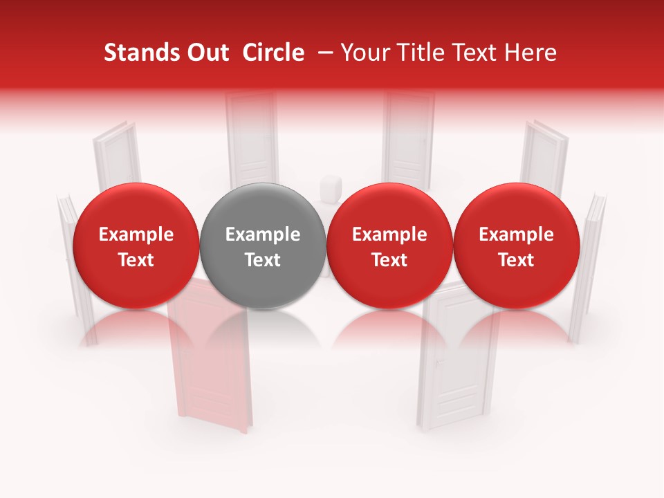 A Person Standing In Front Of A Group Of Doors PowerPoint Template