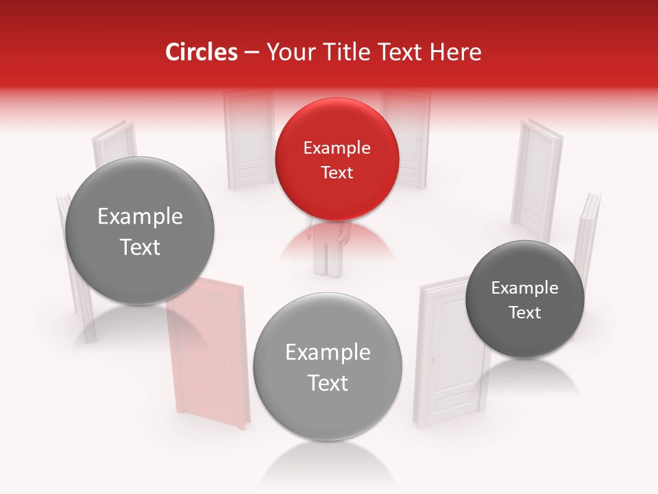 A Person Standing In Front Of A Group Of Doors PowerPoint Template