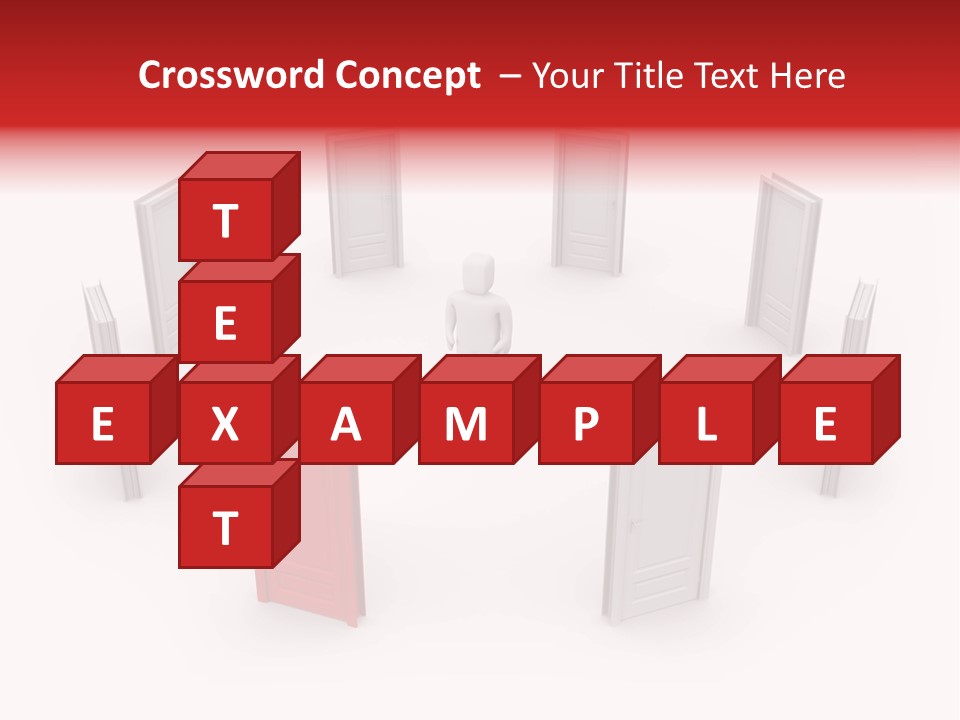 A Person Standing In Front Of A Group Of Doors PowerPoint Template