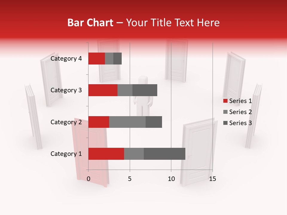 A Person Standing In Front Of A Group Of Doors PowerPoint Template