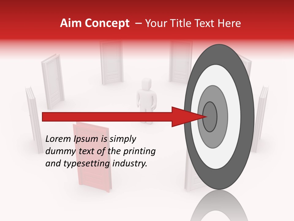 A Person Standing In Front Of A Group Of Doors PowerPoint Template