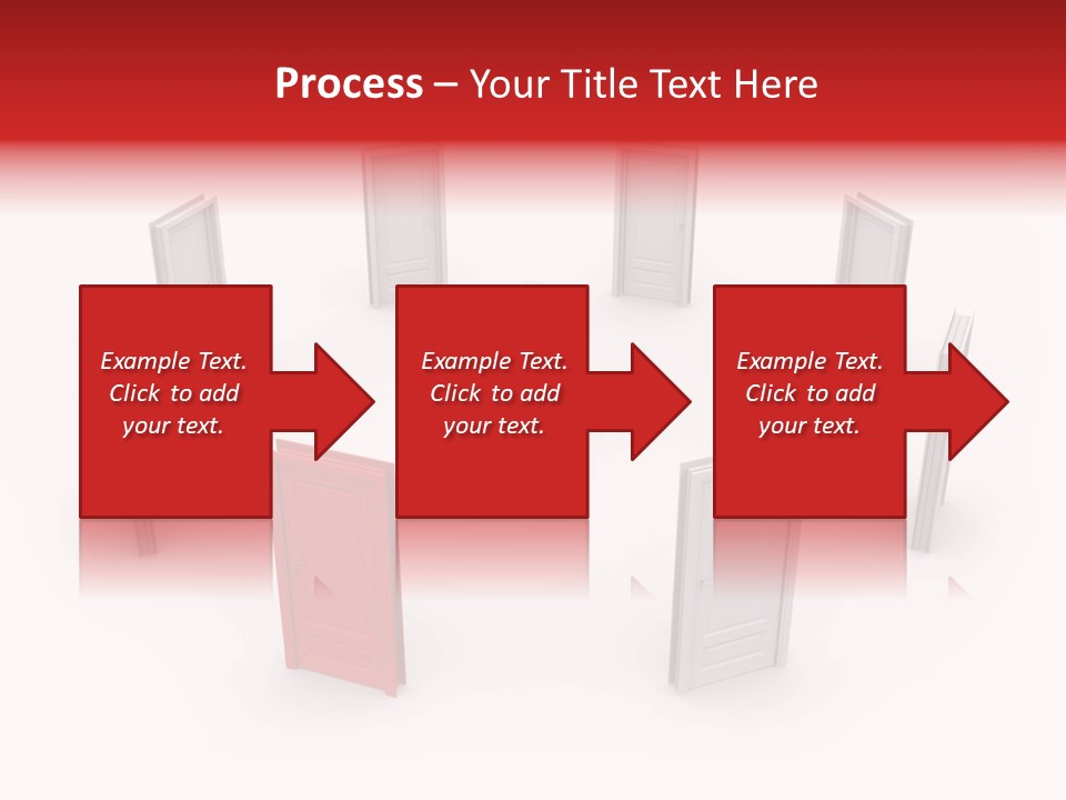 A Person Standing In Front Of A Group Of Doors PowerPoint Template