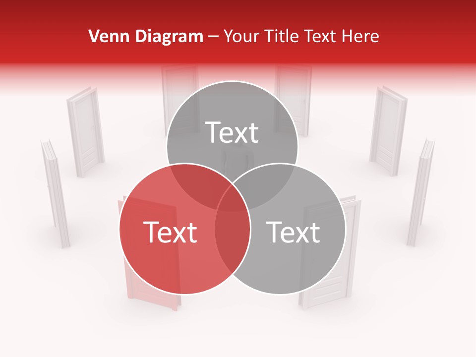 A Person Standing In Front Of A Group Of Doors PowerPoint Template