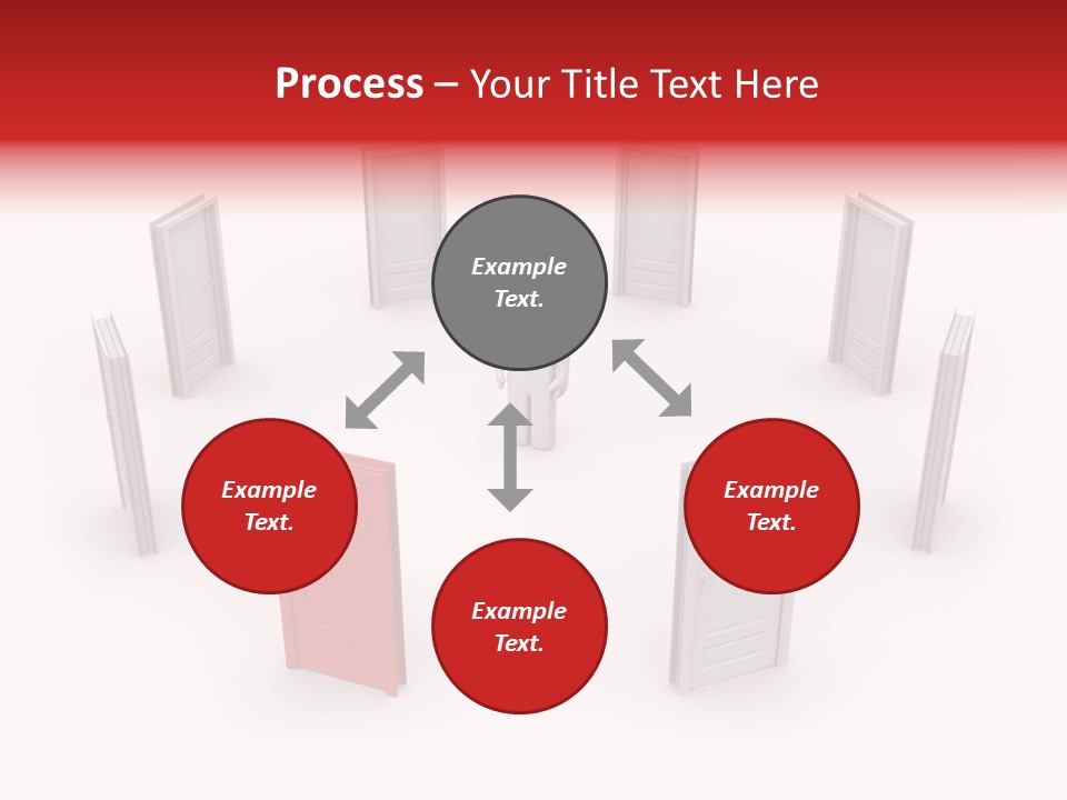 A Person Standing In Front Of A Group Of Doors PowerPoint Template
