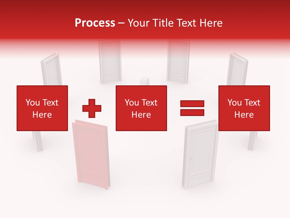 A Person Standing In Front Of A Group Of Doors PowerPoint Template