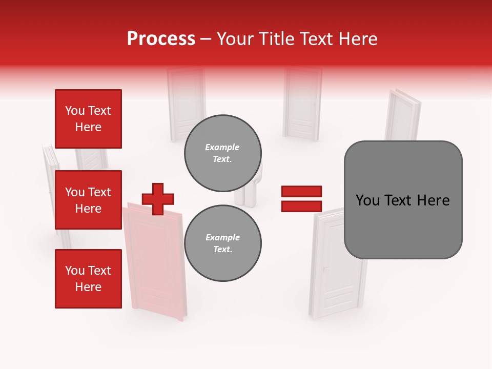A Person Standing In Front Of A Group Of Doors PowerPoint Template
