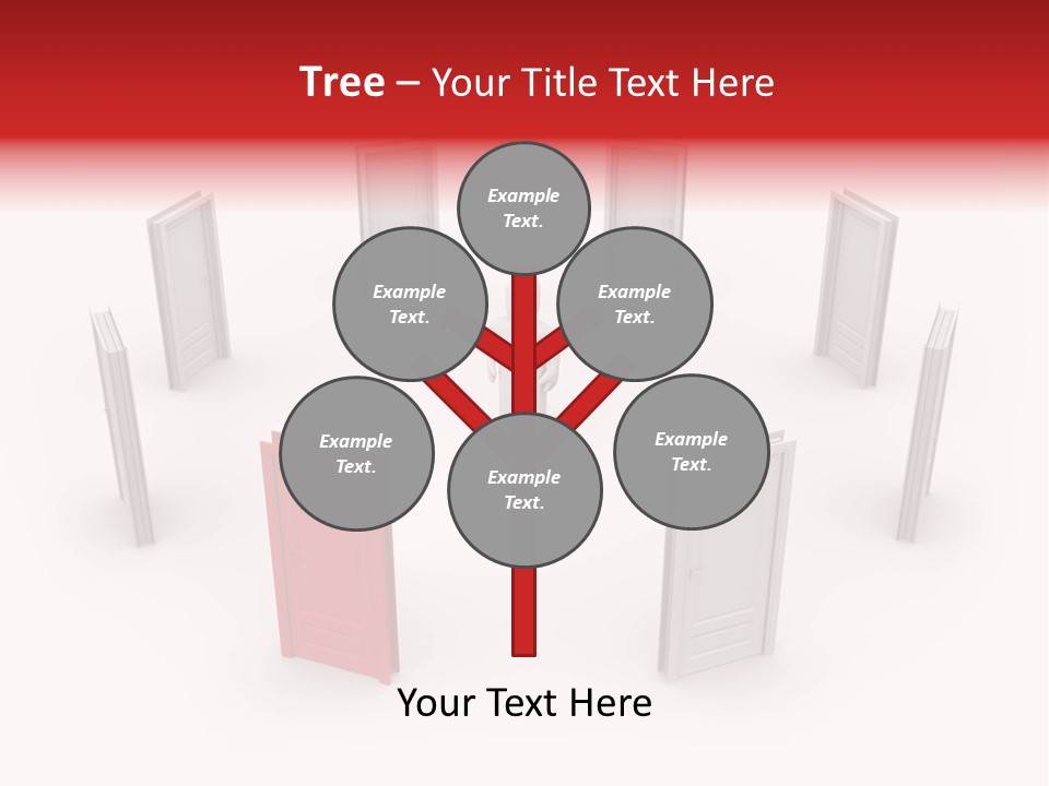 A Person Standing In Front Of A Group Of Doors PowerPoint Template