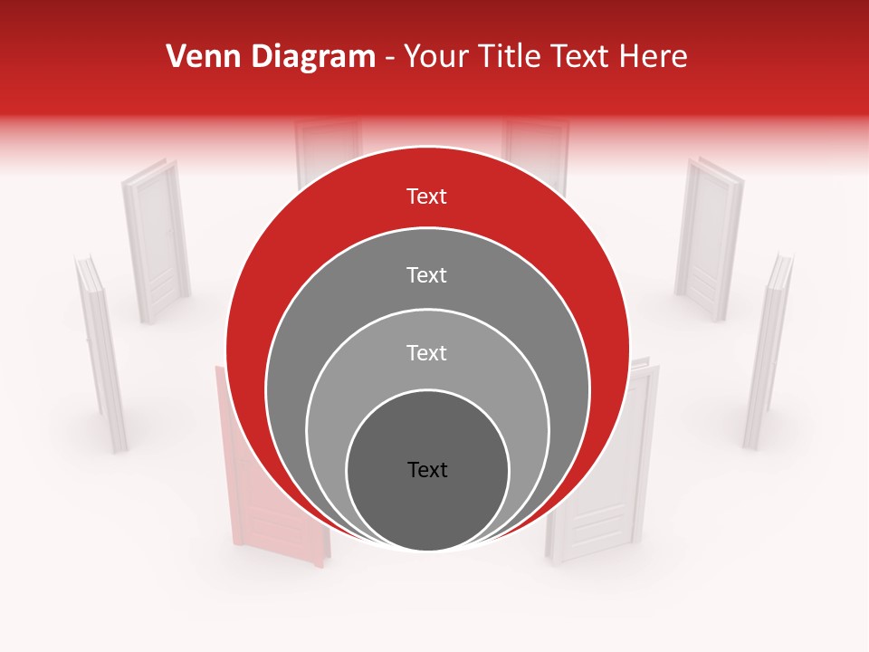 A Person Standing In Front Of A Group Of Doors PowerPoint Template