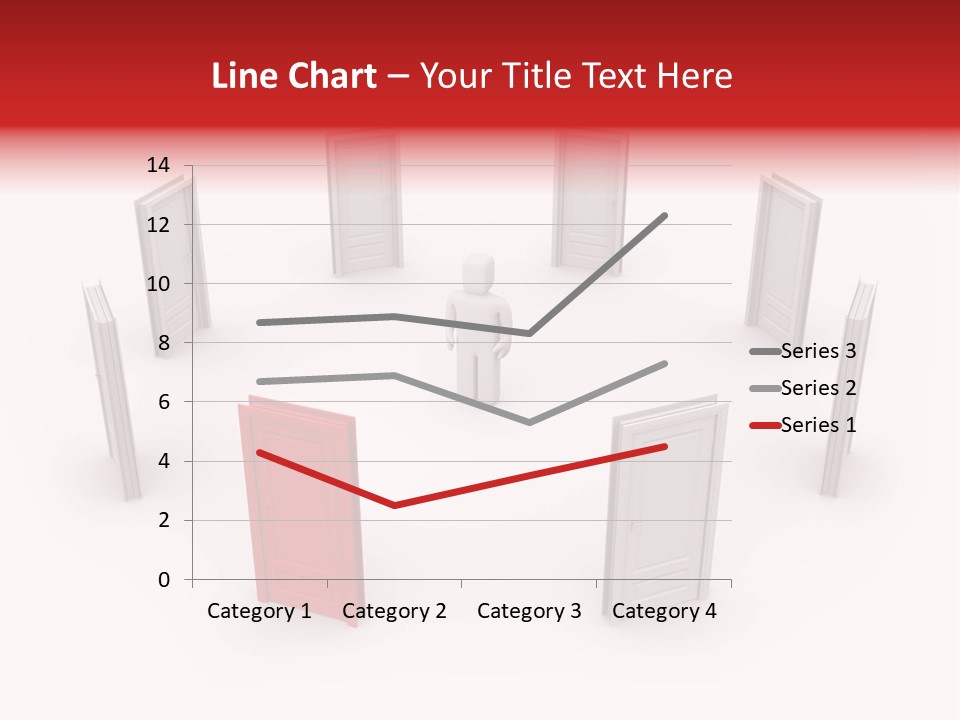 A Person Standing In Front Of A Group Of Doors PowerPoint Template