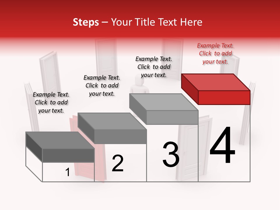 A Person Standing In Front Of A Group Of Doors PowerPoint Template