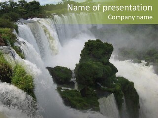 Iguassu Falls, South America PowerPoint Template