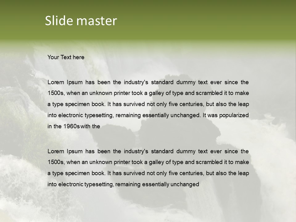 Iguassu Falls, South America PowerPoint Template