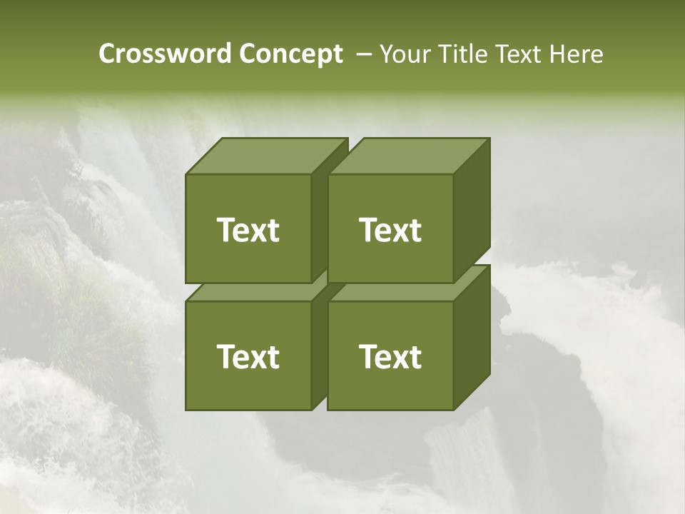 Iguassu Falls, South America PowerPoint Template