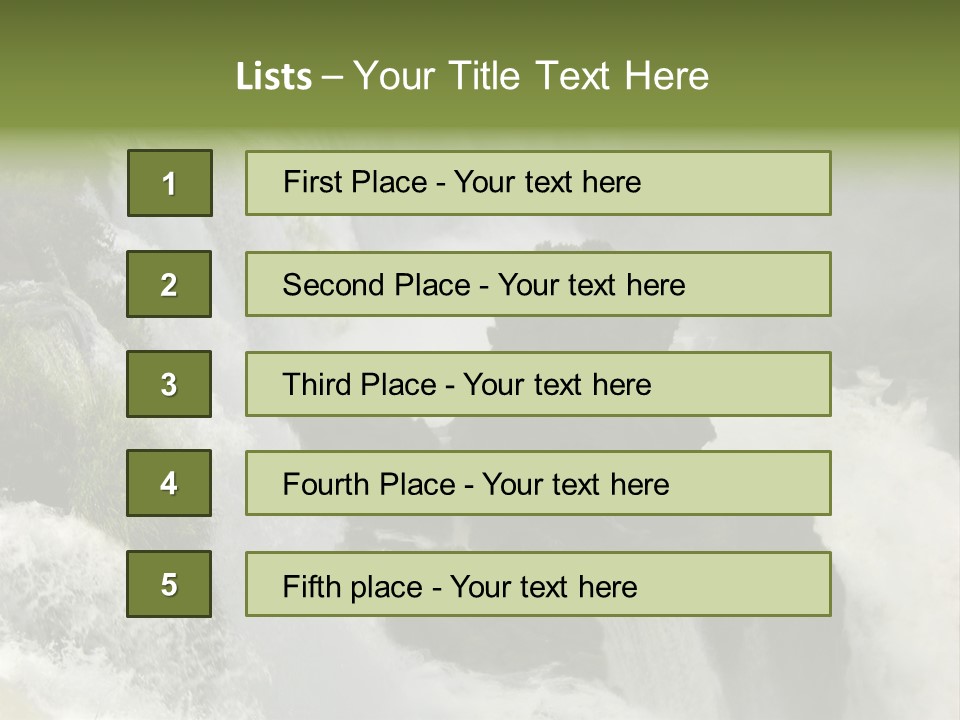 Iguassu Falls, South America PowerPoint Template