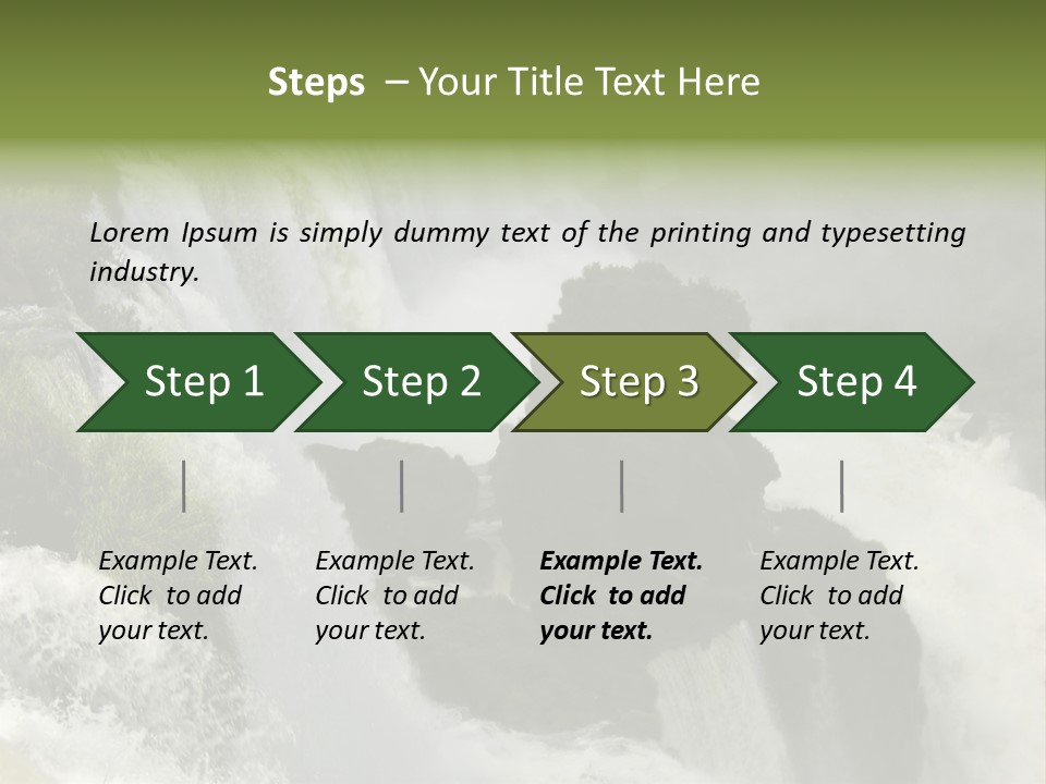 Iguassu Falls, South America PowerPoint Template