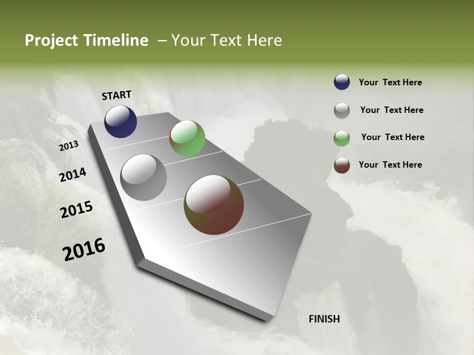 Iguassu Falls, South America PowerPoint Template