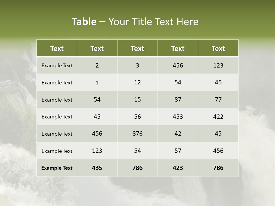 Iguassu Falls, South America PowerPoint Template